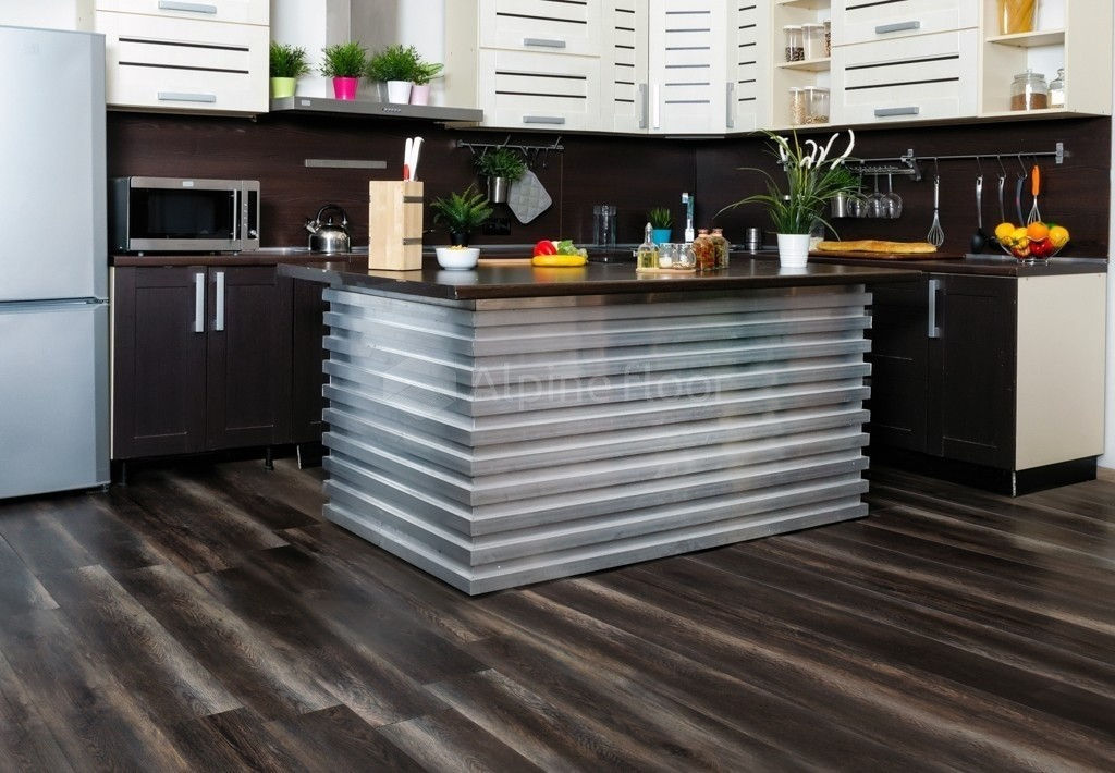 Кварцвиниловая плитка "Alpine Floor" Орех Темный  (1219*184*2мм) — купить в Березовском