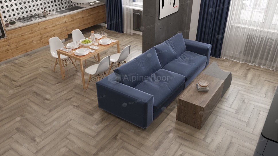 Виниловая плитка "Alpine Floor" Parquet LVT Дуб Исида (590*118*2,5 мм) — купить в Березовском