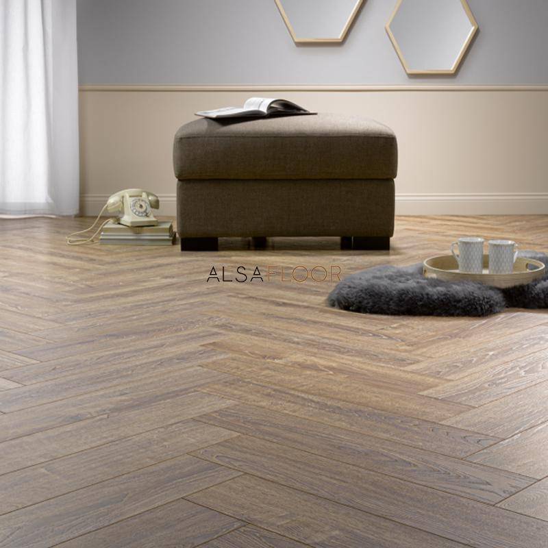 Ламинат "Alsafloor" Herringbone Дуб Балеарский (640*143*12 мм) — купить в Березовском