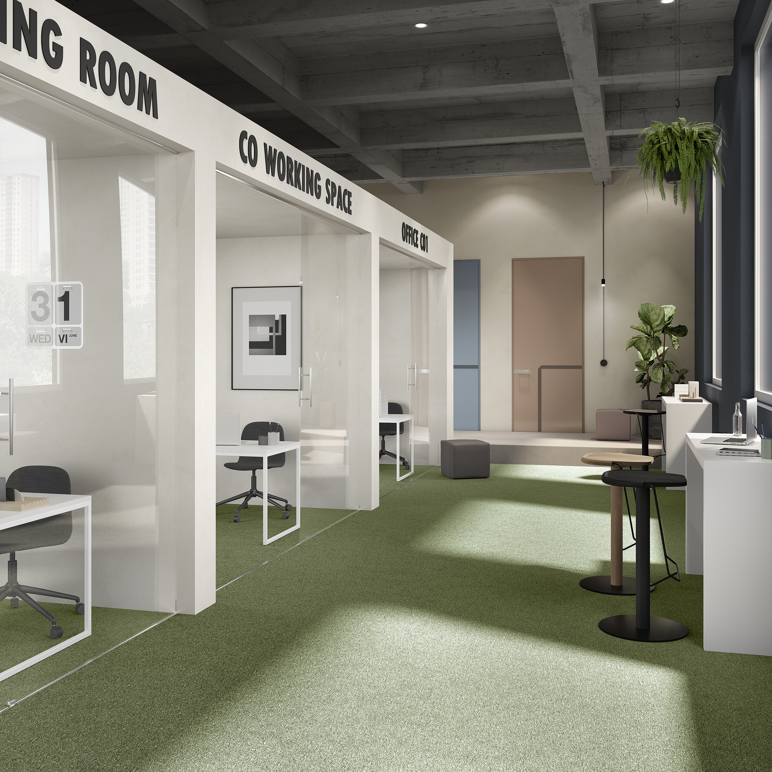 Ковровая плитка Medusa Tile 21 (500*500*5 мм) — купить в Березовском