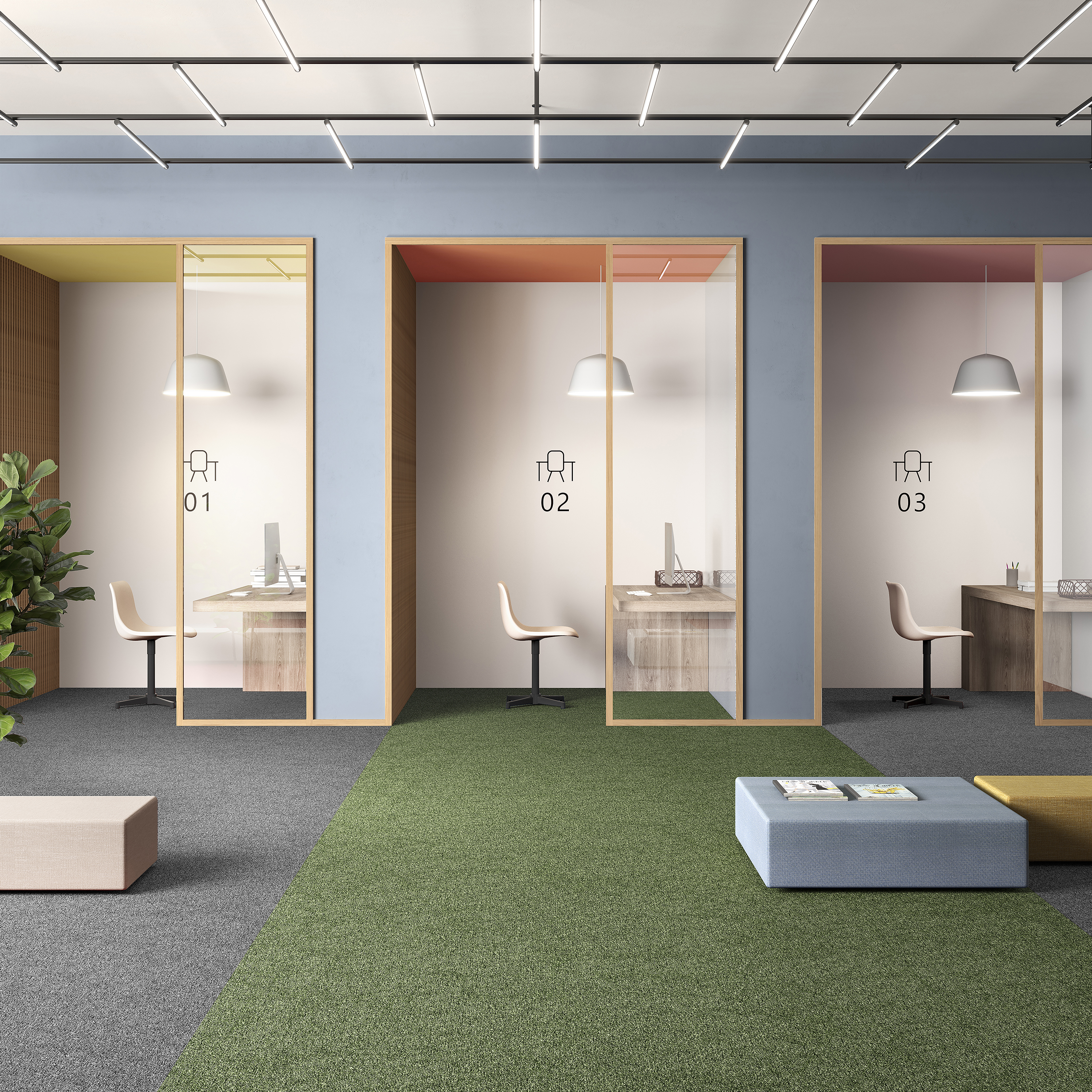 Ковровая плитка Medusa Tile 21 (500*500*5 мм) — купить в Березовском