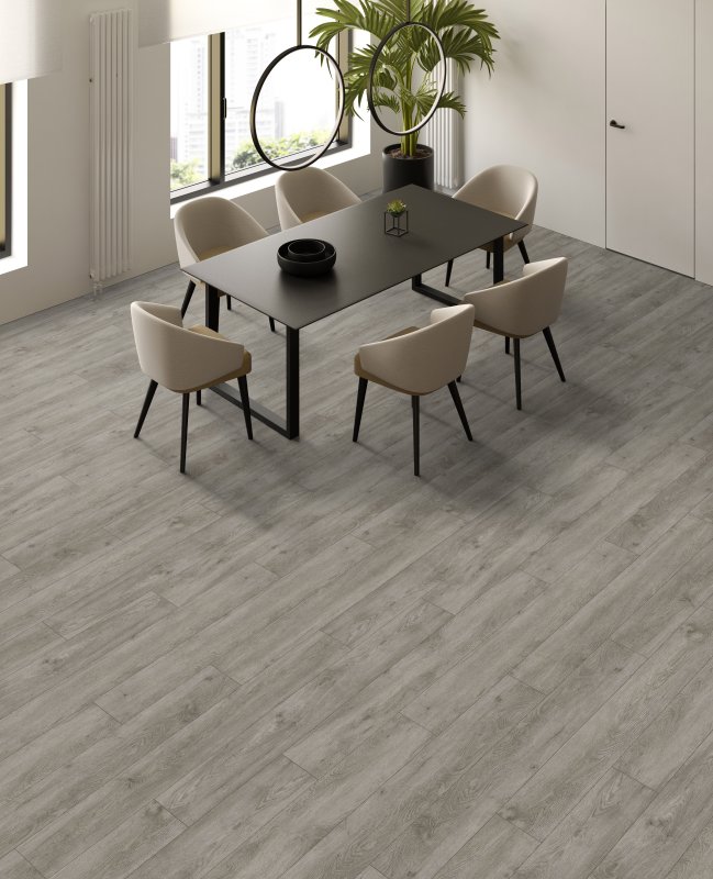 Кварцвинил  "Juteks" Mild Grey (1219,2*184,1*2,5 мм) — купить в Березовском