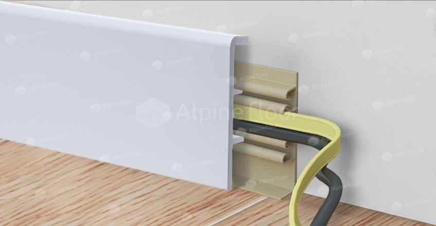 Напольный плинтус Rico Concept 80 Белый (2200*20*80 мм) — купить в Березовском