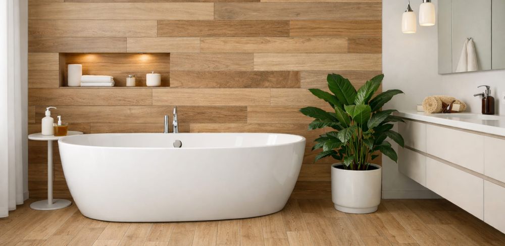 Отделка ванной ламинатом: современные идеи и комбинации