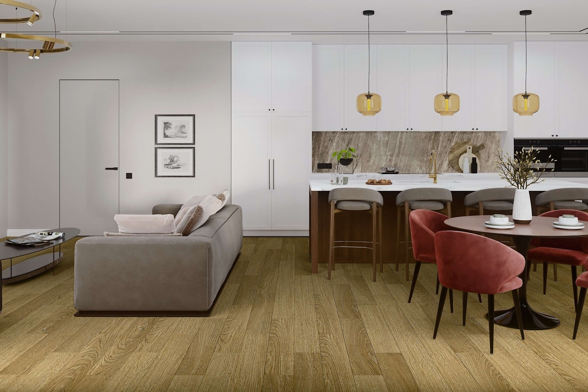 SPC ламинат «Damy Floor» Дуб Золотой (1220*180*4 мм) — купить в Березовском