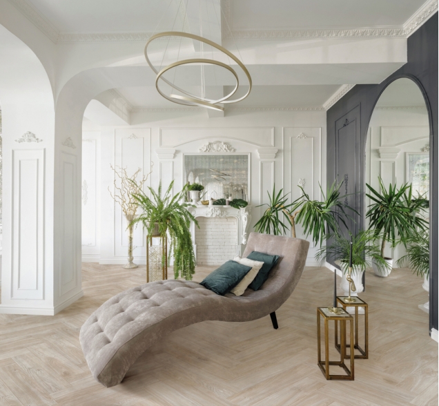 Виниловый ламинат SPC "Cronafloor" Herringbone Дуб Ницца (640*128*4,5 мм) — купить в Березовском