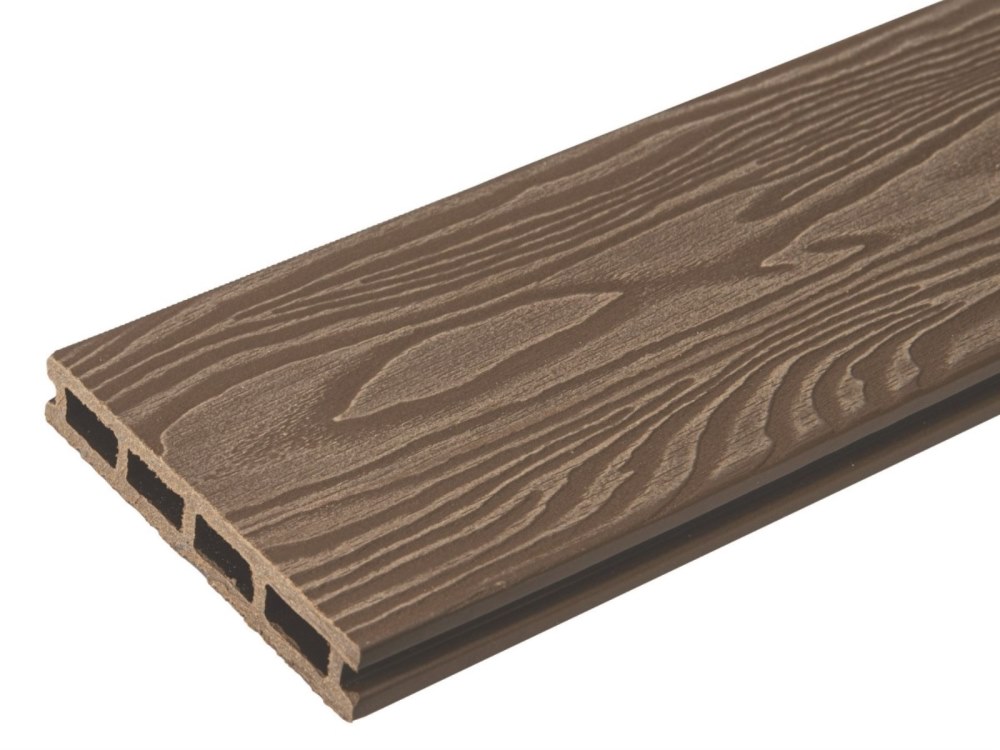 Террасная доска орех TalverWood 150*25мм 3D текстура дерева брашинг — купить в Березовском
