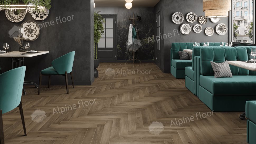Ламинат "Alpine Floor" Herringbone 12 PRO Дуб Анжу (606*101*12 мм) — купить в Березовском