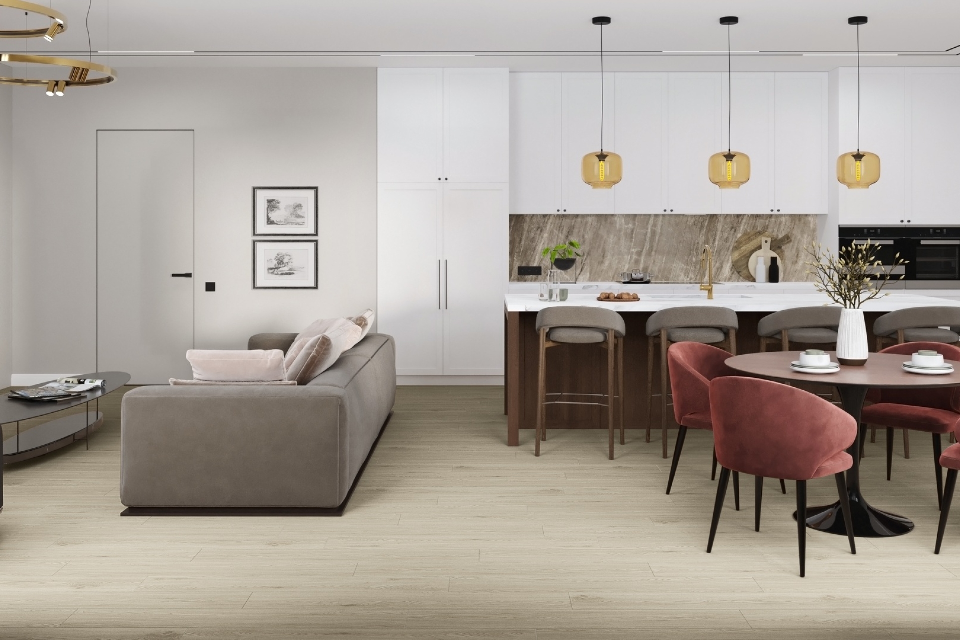 Усовершенствованная кварц-виниловая плитка «Damy Floor» Дуб Светлый (1227*187*2,5 мм) — купить в Березовском