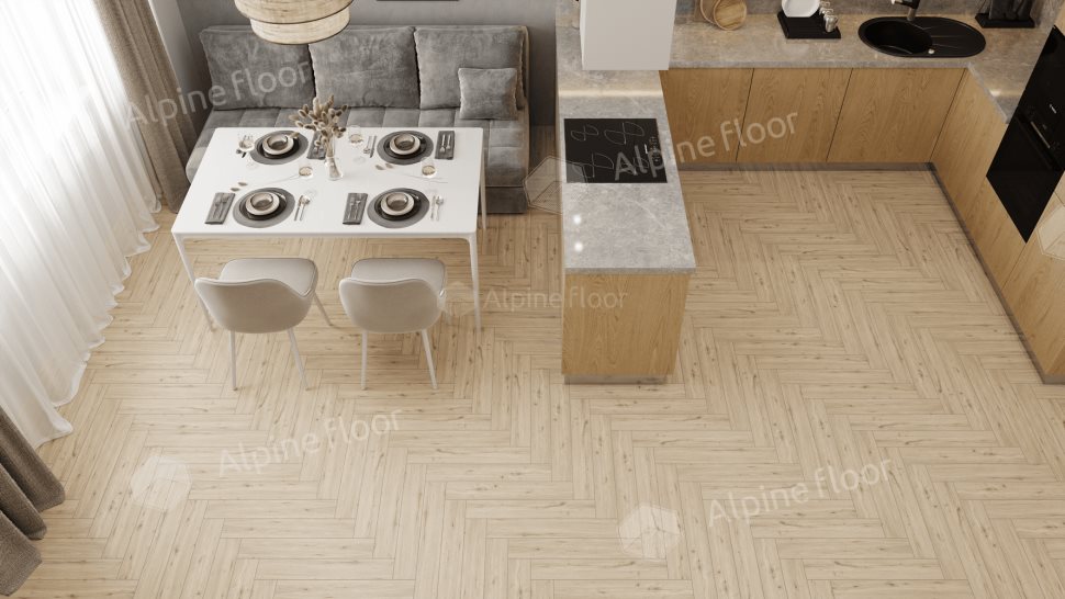 Ламинат "Alpine Floor" Herringbone 12 PRO Дуб Лион (606*101*12 мм) — купить в Березовском