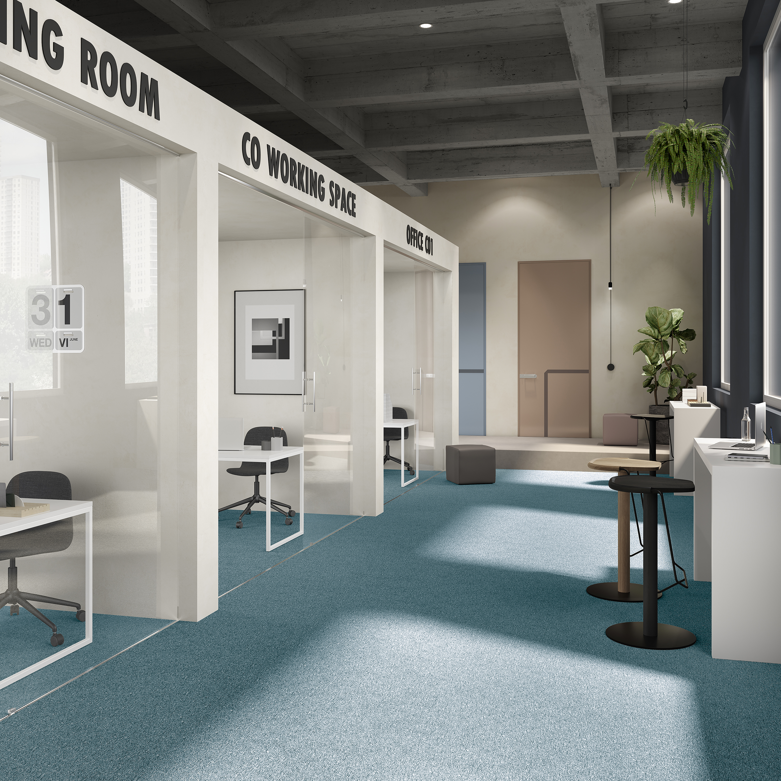 Ковровая плитка Medusa Tile 70 (500*500*5 мм) — купить в Березовском