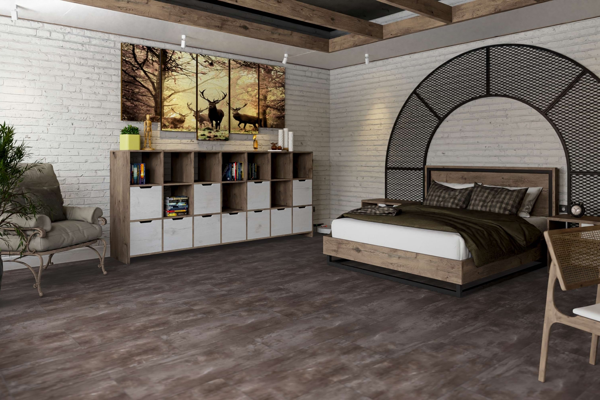 Усовершенствованная кварц-виниловая плитка «Damy Floor» Вайсхорн (912,4*455,2*2,5 мм) — купить в Березовском