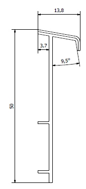 Плинтус для ковролина "Korner" Listwa зеленый (2500*13,8*50 мм) — купить в Березовском
