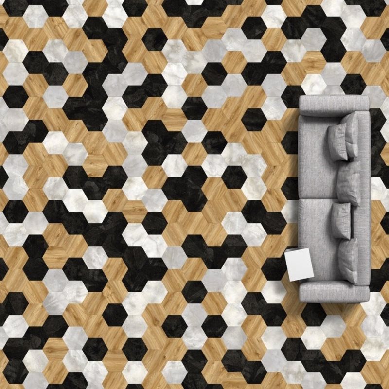 Виниловая плитка Big Hexagon 260 (452,64*392*2,5 мм) — купить в Березовском