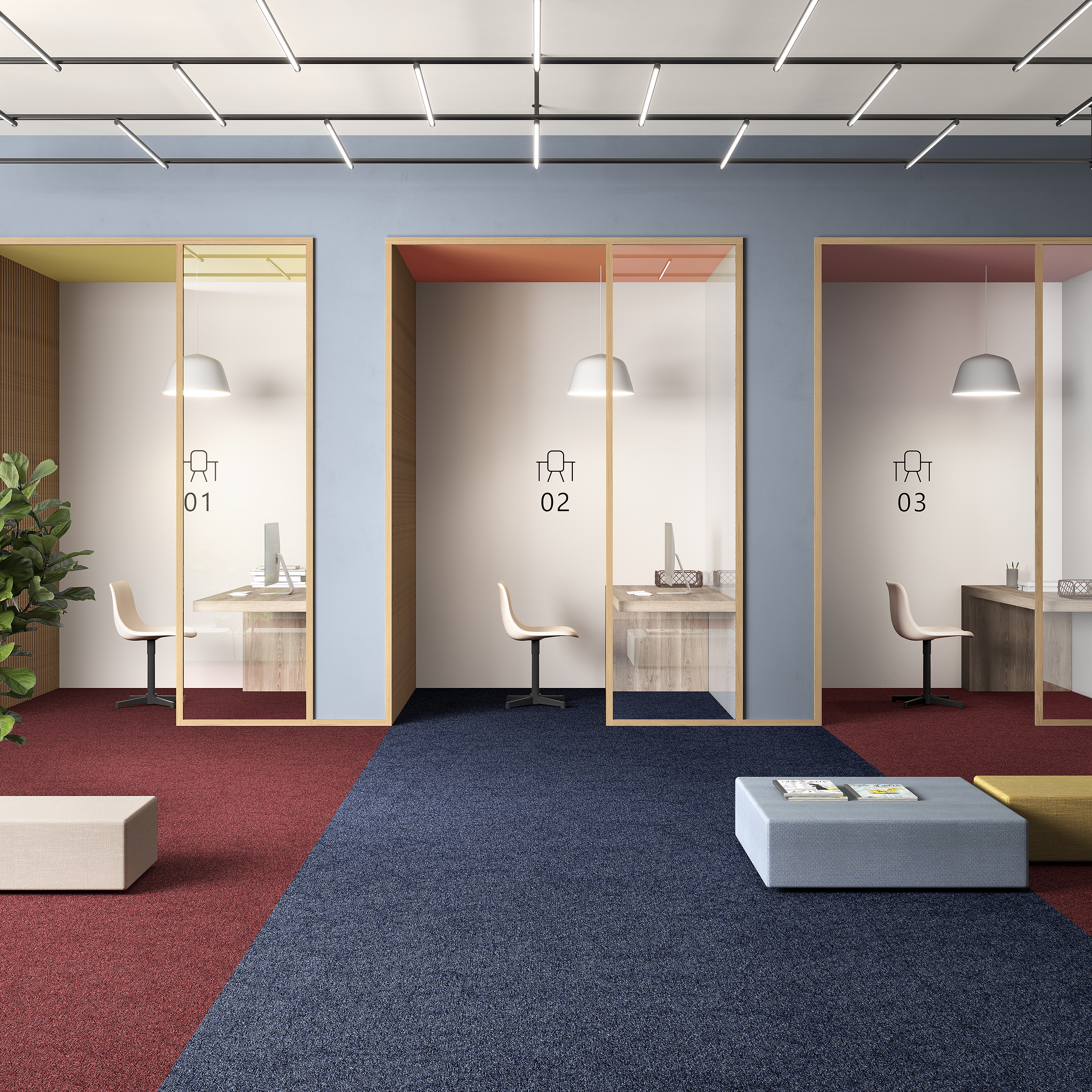 Ковровая плитка Medusa Tile 77 (500*500*5 мм) — купить в Березовском