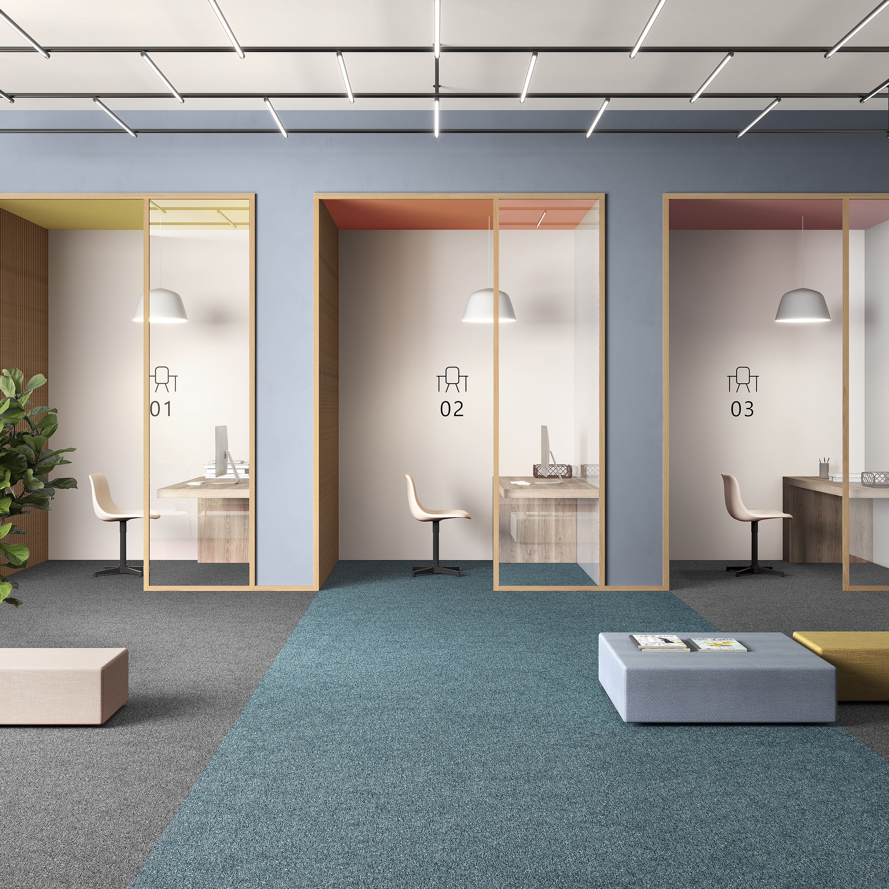 Ковровая плитка Medusa Tile 70 (500*500*5 мм) — купить в Березовском