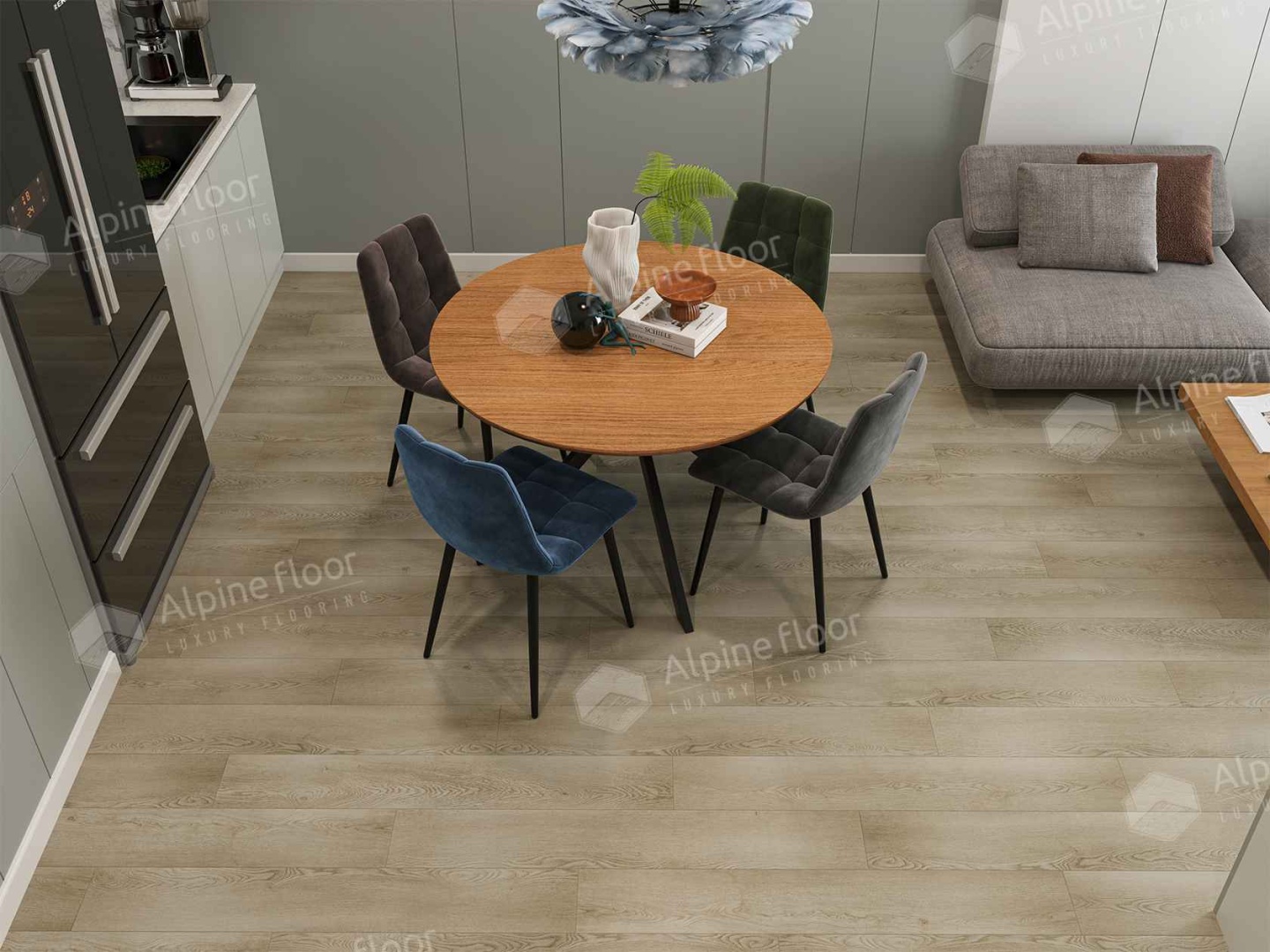 Кварцвиниловая плитка LVT "Alpine Floor" Шварцевальд (1219,2*184,15*2,5 мм) — купить в Березовском