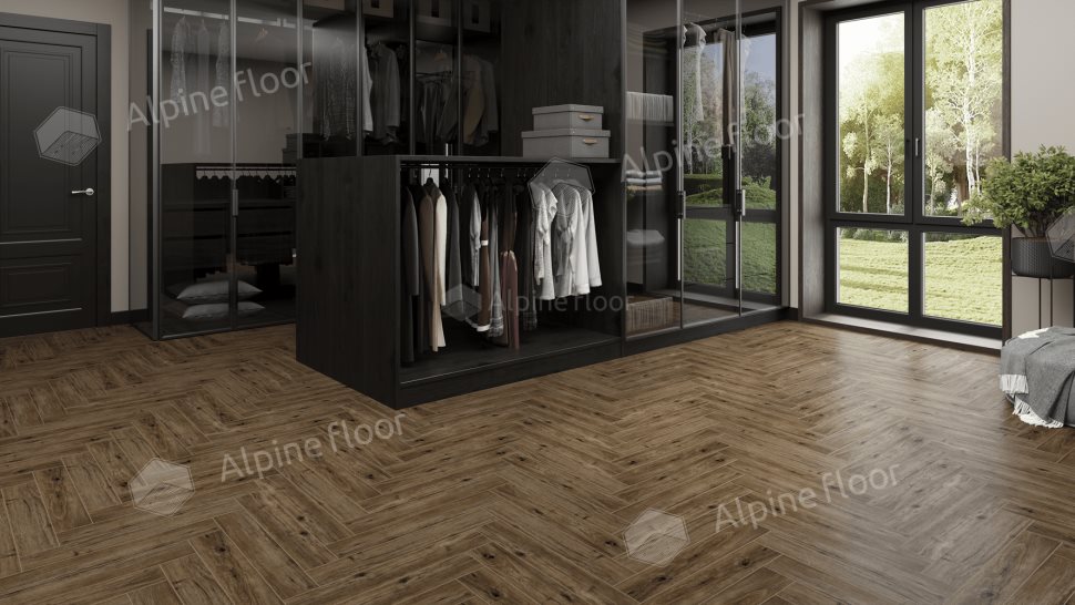 Ламинат "Alpine Floor" Herringbone 12 PRO Дуб Бордо (606*101*12 мм) — купить в Березовском
