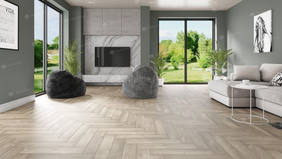 Виниловая плитка "Alpine Floor" Parquet LVT Дуб Натуральный Отбеленный (590*118*2,5 мм) — купить в Березовском