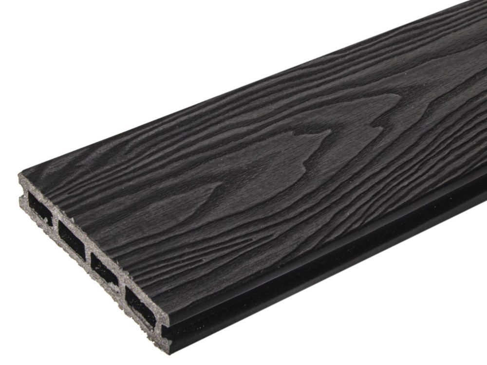 Террасная доска антрацит TalverWood 150*25мм 3D текстура дерева брашинг — купить в Березовском