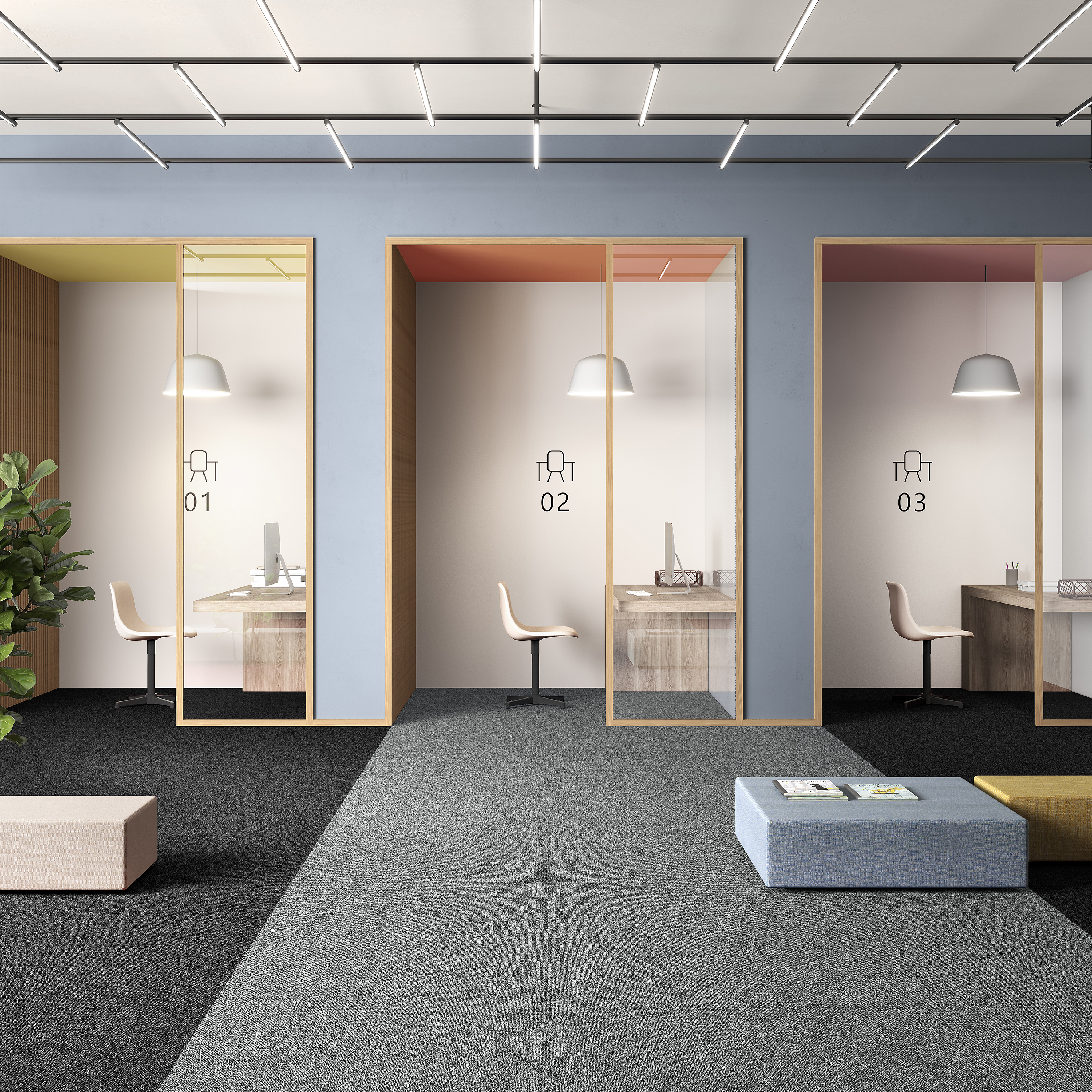 Ковровая плитка Medusa Tile 90 (500*500*5 мм) — купить в Березовском